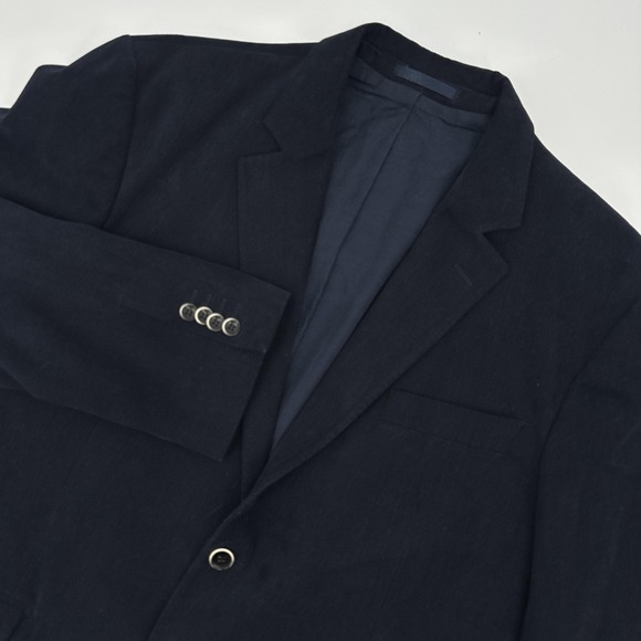 Boggi Milano Blazer Mens 56 Navy 2 Button Notch Lapel Double Vent Italian Fabric - Picture 1 of 11